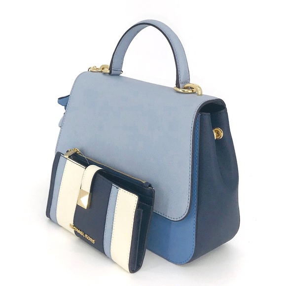 3PCS Michael Kors Bridgette Messenger Bag Wallet - Picture 2 of 8